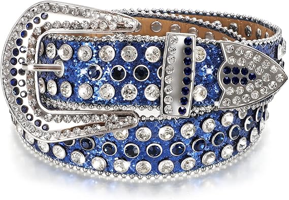 Unisex JASGOOD Rhinestone Studded Western Belt