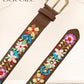 Women's Mexican Embroidered Floral Belt – Boho