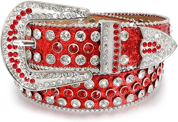 Unisex JASGOOD Rhinestone Studded Western Belt