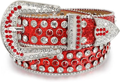 Unisex JASGOOD Rhinestone Studded Western Belt