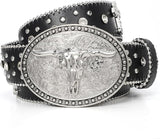 Unisex Punk Cowboy Belt – Western Bull Buckle