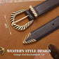 XZQTIVE Modern Rodeo Gold Buckle Belt