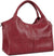 Women's Black Vegan Leather Tote Hobo Satchel with Detachable Strap