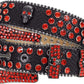 Unisex Rhinestone Skull Belt – Punk Fashion Studded