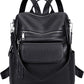 Women's Indigo Blue Full Grain Cowhide Leather Convertible Backpack Purse