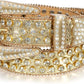 Unisex JASGOOD Rhinestone Studded Western Belt