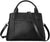 Women's Cognac Brown Genuine Pebble Leather Satchel Tote with Crossbody Strap