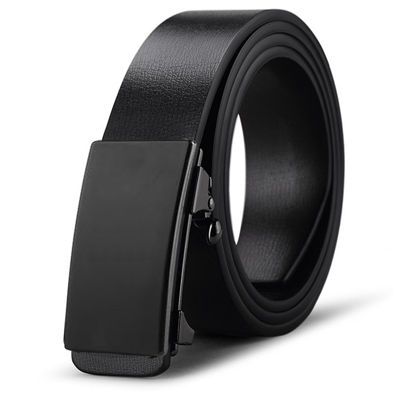 Men’s Leather Automatic Buckle Belt – Two-Layer Cowhide