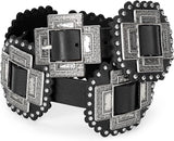 Women's Wide Boho Concho Belt – Removable Disc