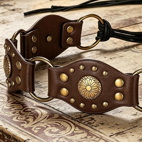 ZJPLUS Boho Concho Tassel Belt