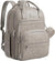 Brown Vegan Leather Backpack with 15.6 Inch Laptop Slot, Changing Pad and Stroller Straps