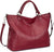 Women's Black Top Grain Pebbled Leather Tote Satchel for 13 Inch Laptops