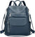 Women's Indigo Blue Full Grain Cowhide Leather Convertible Backpack Purse