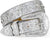 Unisex Rhinestone Crown & Cross Studded Belt