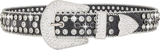 Men's Fashion Rhinestone Studded Belt – Western Bling