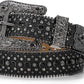 Unisex Rhinestone Goth Bling Belt – Halloween Western