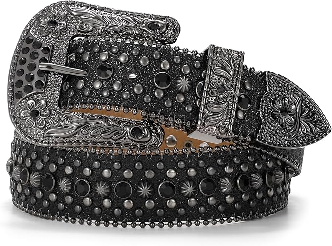 Unisex Rhinestone Goth Bling Belt – Halloween Western