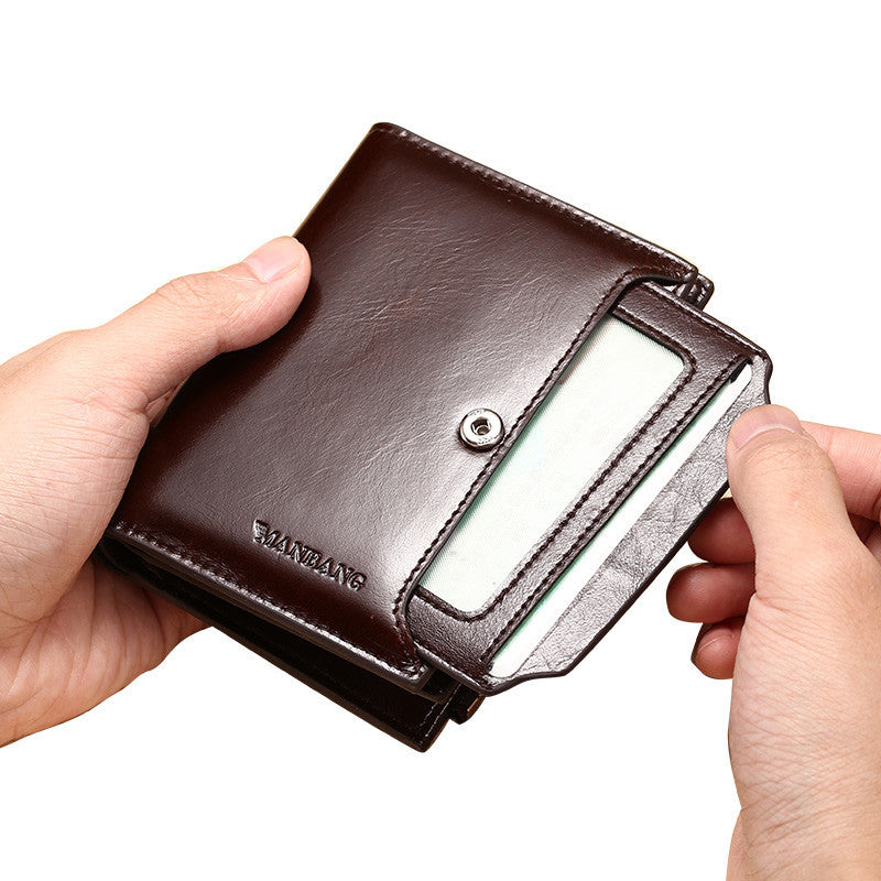 Men's leather Trifold wallet