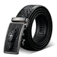 Men’s Statement Leather Belt with Automatic Buckle