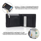 Men’s Carbon Fiber-Style PU Leather Money Clip Wallet – Slim Card Holder