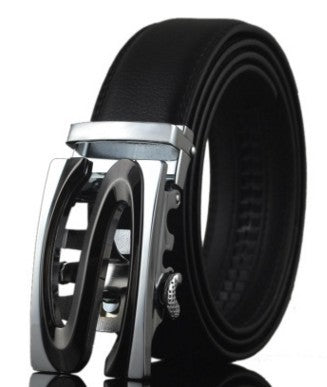 Men's Automatic Buckle Leather Belt