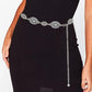 Women's Western Concho Chain Belt – Silver & Turquoise
