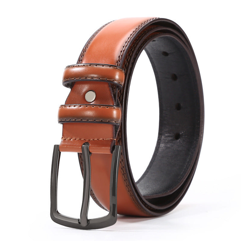 Men's Fashion Business Belt with Alloy Pin Buckle