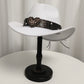 Women's Western Cowboy Hat Love Decorative Chain Top Hat