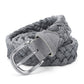 Men’s Suede Woven Canvas Golf Belt with Alloy Square Buckle