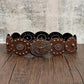 Women's Boho Disc Concho Leather Belt