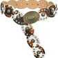 Women's Wide Turquoise Concho Disc Belt
