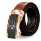 Men’s Statement Leather Belt with Automatic Buckle