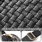 Women's Black Checkered Woven Vegan Leather Mini Satchel Crossbody Bag