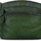 Women's Coffee Vegetable-Tanned Leather Crossbody Satchel with 3 Top Zippers