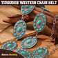 Women's Metal Concho Turquoise Waist Chain Belt