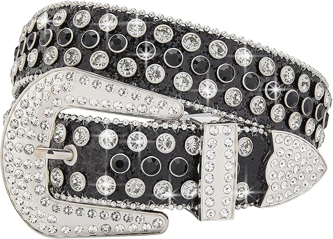 Men's Fashion Rhinestone Studded Belt – Western Bling