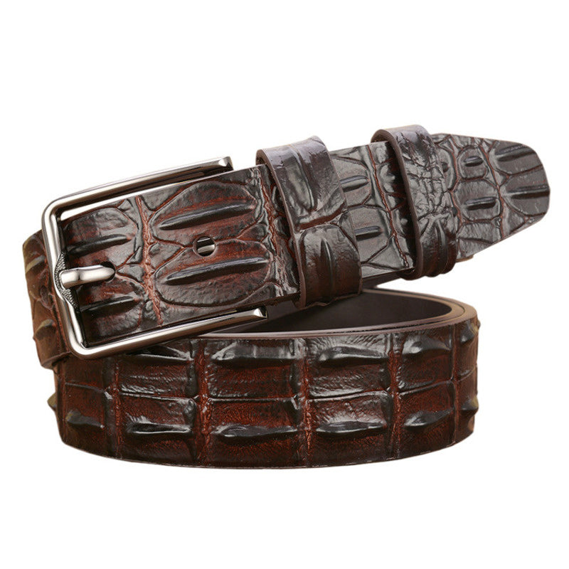 Men’s Luxury Cowhide Leather Belt – Square Buckle
