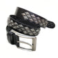 Unisex Rivet Leather Belt with Alloy Square Buckle