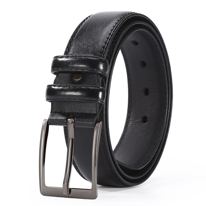 Men's Fashion Business Belt with Alloy Pin Buckle