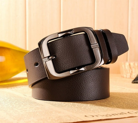 Men’s Luxury Cowhide Leather Belt – Pin Buckle