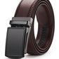 Adjustable Holeless Leather Statement Belt