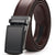 Adjustable Holeless Leather Statement Belt