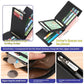Men’s Short Leather Trifold Wallet with Zipper | Genuine Cowhide Anti-Theft Design