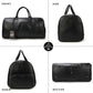 Distressed Leather Duffel with Shoe Compartment