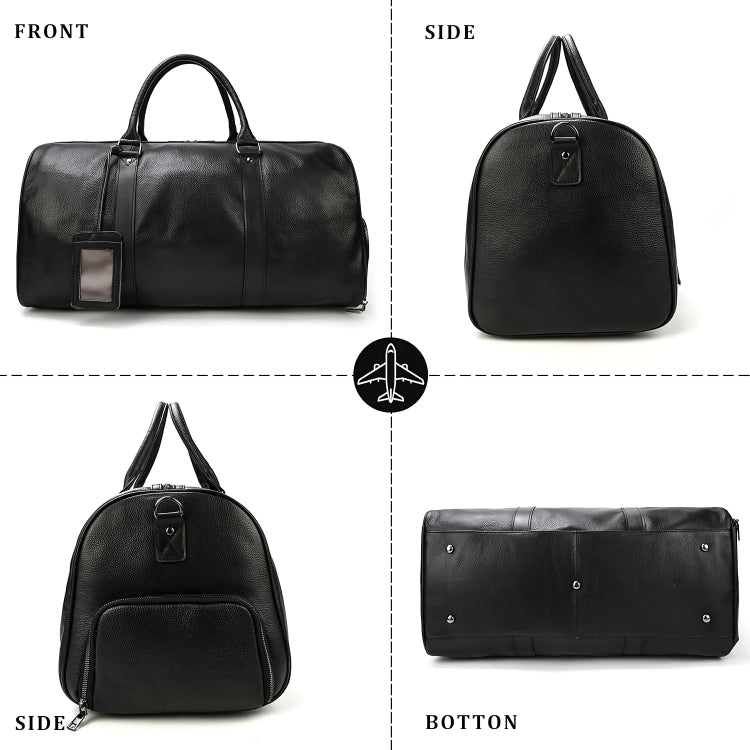 Distressed Leather Duffel with Shoe Compartment