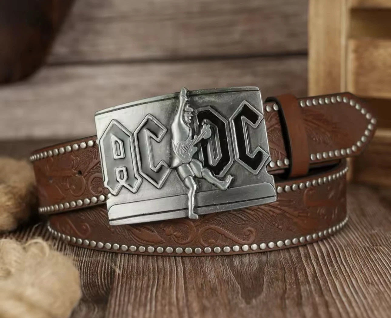 AC/DC Men's Metal Rock Star Belt Buckle - Novelty Accessory