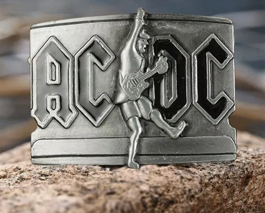 AC/DC Men's Metal Rock Star Belt Buckle - Novelty Accessory