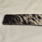 Black & White Hair-On Hide Leather Belt - Gunmetal Buckle