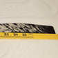 Black & White Hair-On Hide Leather Belt - Gunmetal Buckle