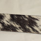 Black & White Hair-On Hide Leather Belt - Gunmetal Buckle